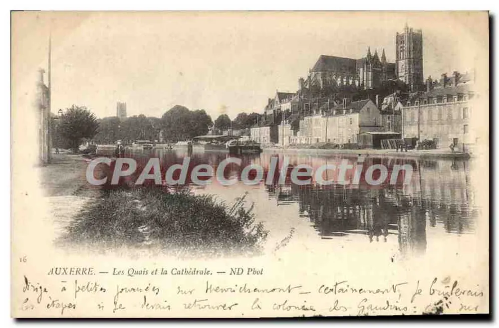 Auxerre — Die Quais und die Kathedrale — ND Pbot - Vorderseite