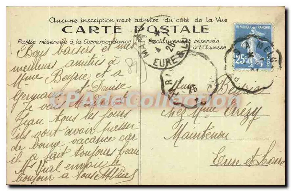 Saint-Julien-du-Sault (Yonne) — Vista geral — editor desconhecido, número de série não visível - Verso