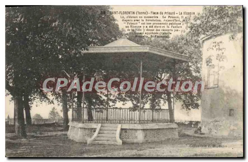 Saint-Florentin (Yonne) - Place du Prieuré - La Kiosque - Frente