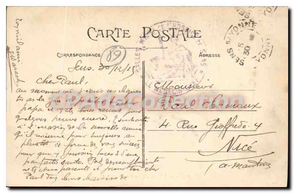 SENS — L'Hôpital, Cour intérieure — Coleção P. R. - S. - Verso
