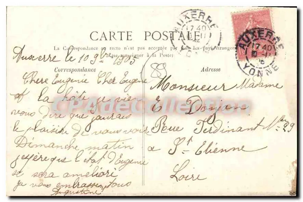 Auxerre — Die Yonne, die Kirche St-Germain und das Krankenhaus — Touron Edition - Rückseite
