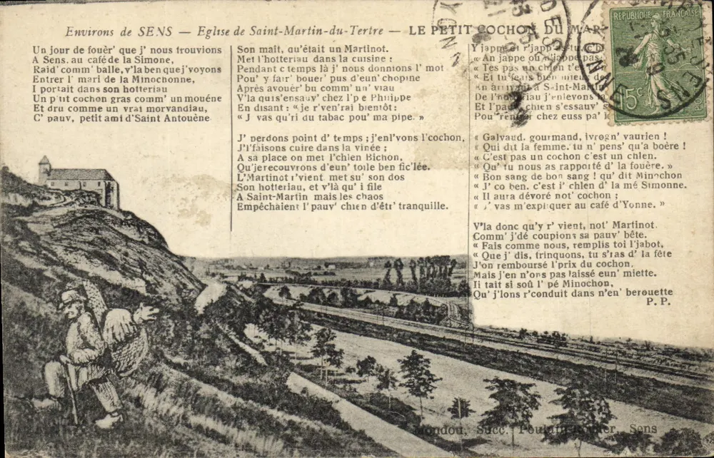 Umgebung von SENS — Kirche Saint-Martin-du-Tertre — LE PETIT COCHON DU MARC - Vorderseite