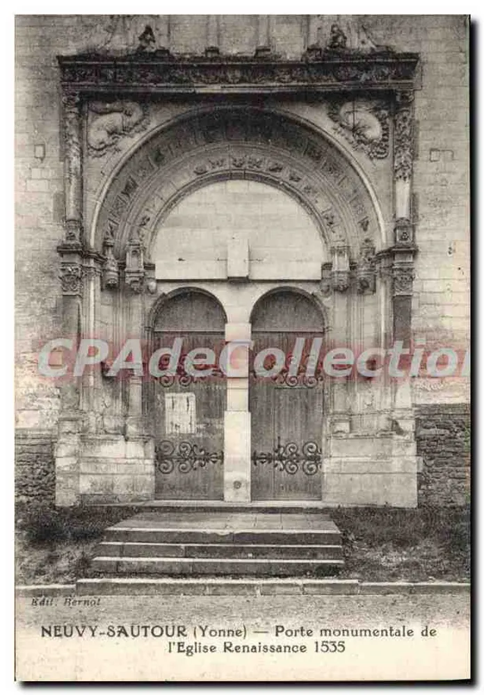 Neuvy-Saoutour (Yonne) — Monumentale Pforte der Renaissancekirche 1535 — Edit. Bernol - Vorderseite