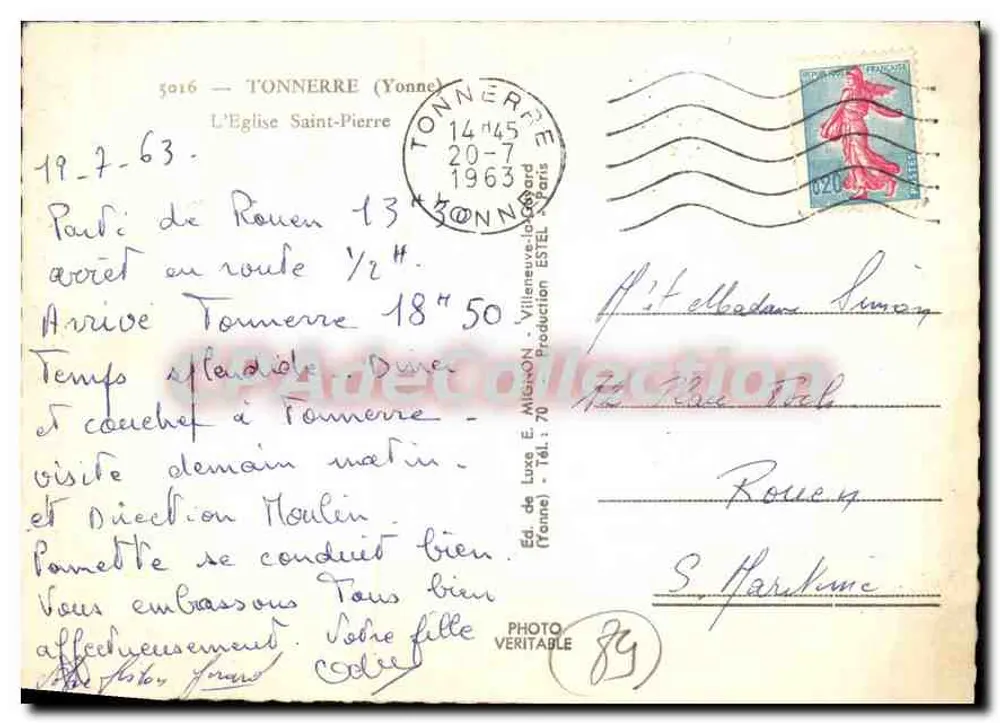A Igreja de São Pedro — Tonnerre (Yonne) — S. Mignon - Verso