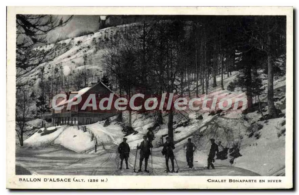 Ballon d'Alsace (Höhe 1256 m.) — Chalet Bonaparte im Winter — Vintage Postcard/Antike Ansichtskarte - Vorderseite