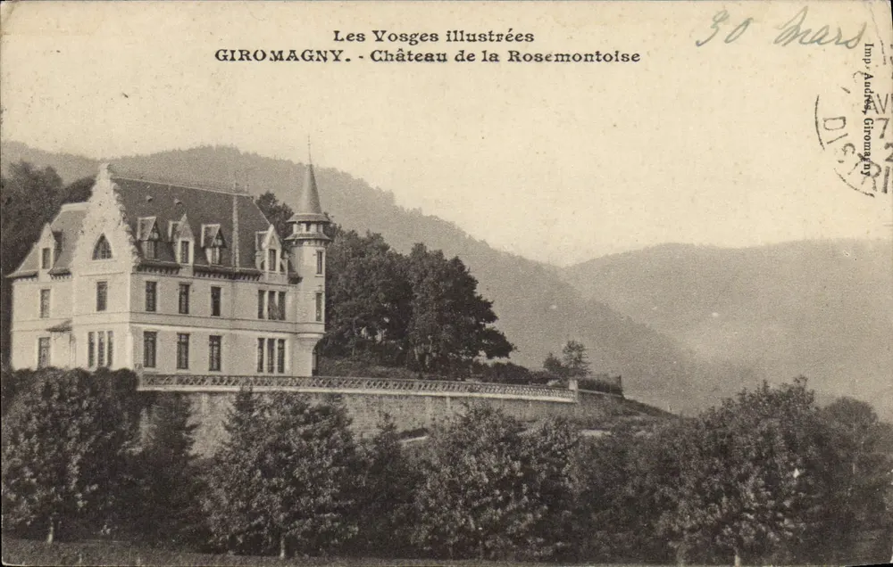 GiroMagny - Schloss Rosemontoise — Les Vosges illustrées, Imp. Audras GiroMagny - Vorderseite