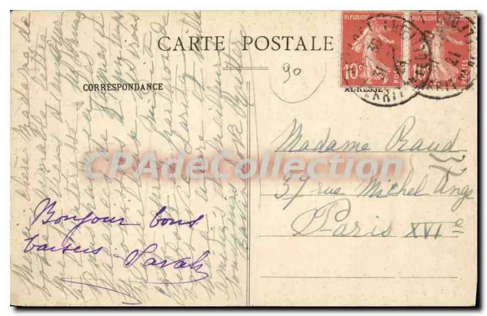 GiroMagny - Schloss Rosemontoise — Les Vosges illustrées, Imp. Audras GiroMagny - Rückseite