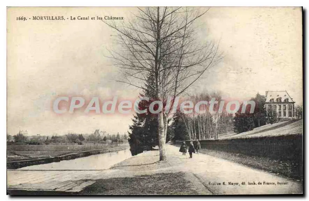 Morvillars - El Canal y los Castillos — Editor E. Mayer, 40, rue de France, Beilert - Anverso