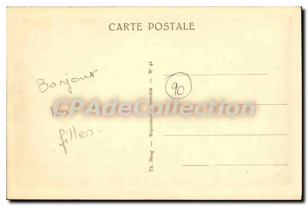 Sala del hotel del Grand-Ballon — Th. Mang — N° 42 - Reverso