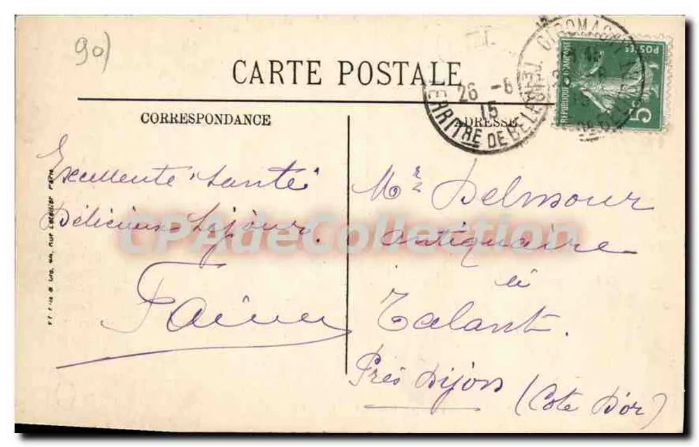 Ballon d'Alsace — Cour du Grand Hôtel — LL. - Achterkant
