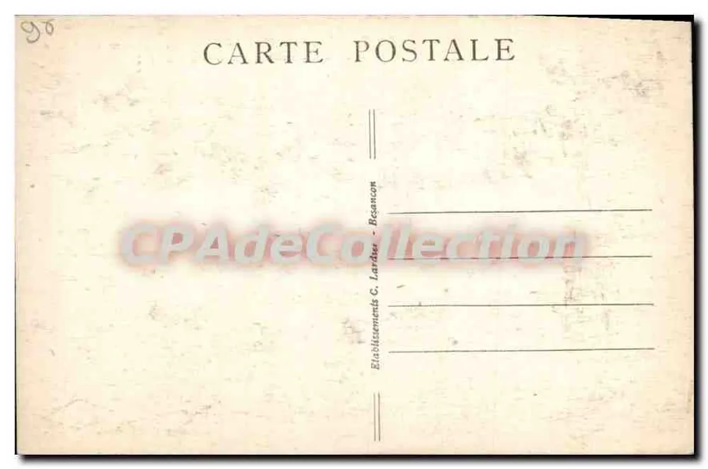Ballon d'Alsace — Vista geral do Grand Hôtel — Editor C. Lardner - Besançon, n° 5017 - Verso