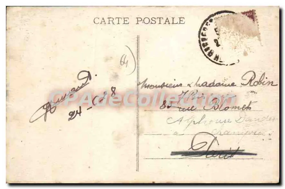 Hendaye (B. Pyr.) - Die Place du Débarcadère (Grenze) und Fontarabie (Spanien) - M. D. - Rückseite