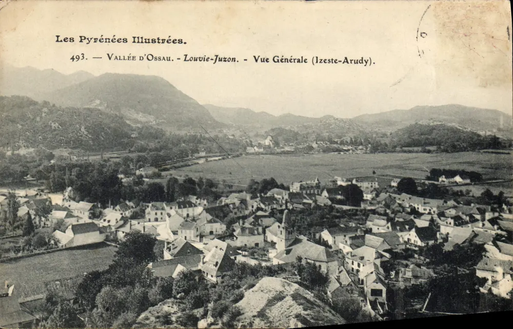Tal von Ossau - Louvie-Juzon - Allgemeiner Blick (Izeste-Arudy) — Die Illustrierten Pyrenäen, Nr. 493 - Vorderseite