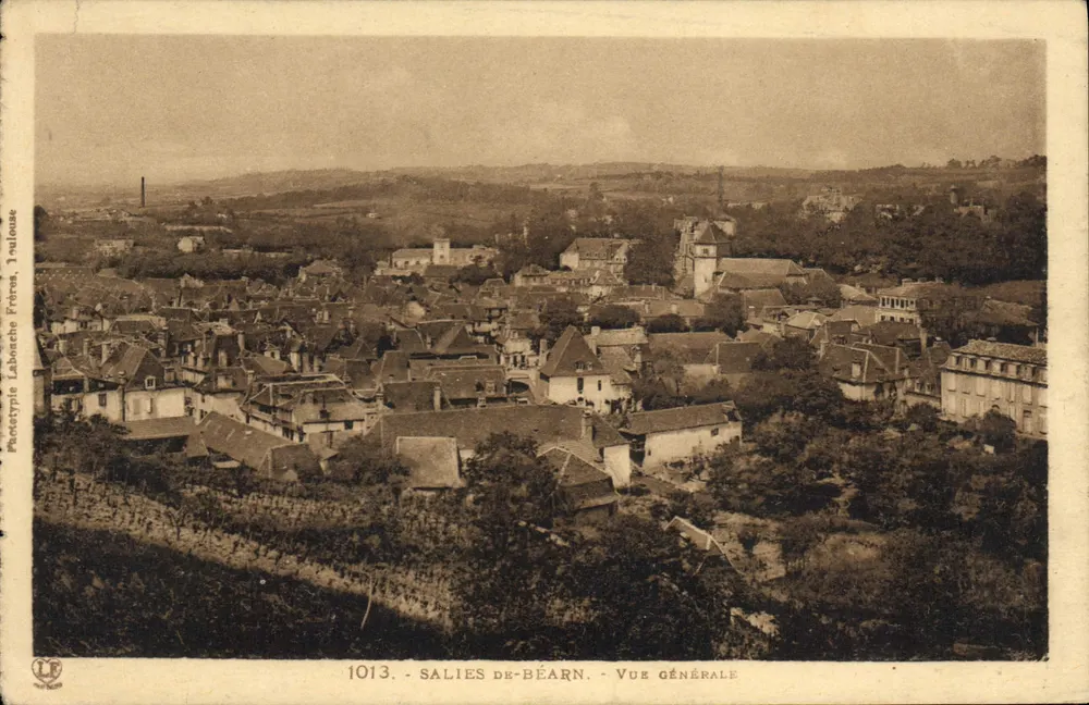 Salies-de-Béarn — Vista Geral — Portotypie Labache Frères, Toulouse, n°1013 - Frente