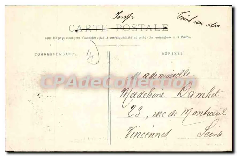 St-Jean-de-Luz — Die beiden Brücken und die Rhune — Sammlung Gorce, Fotoverlag, Talence (Gironde) - Rückseite