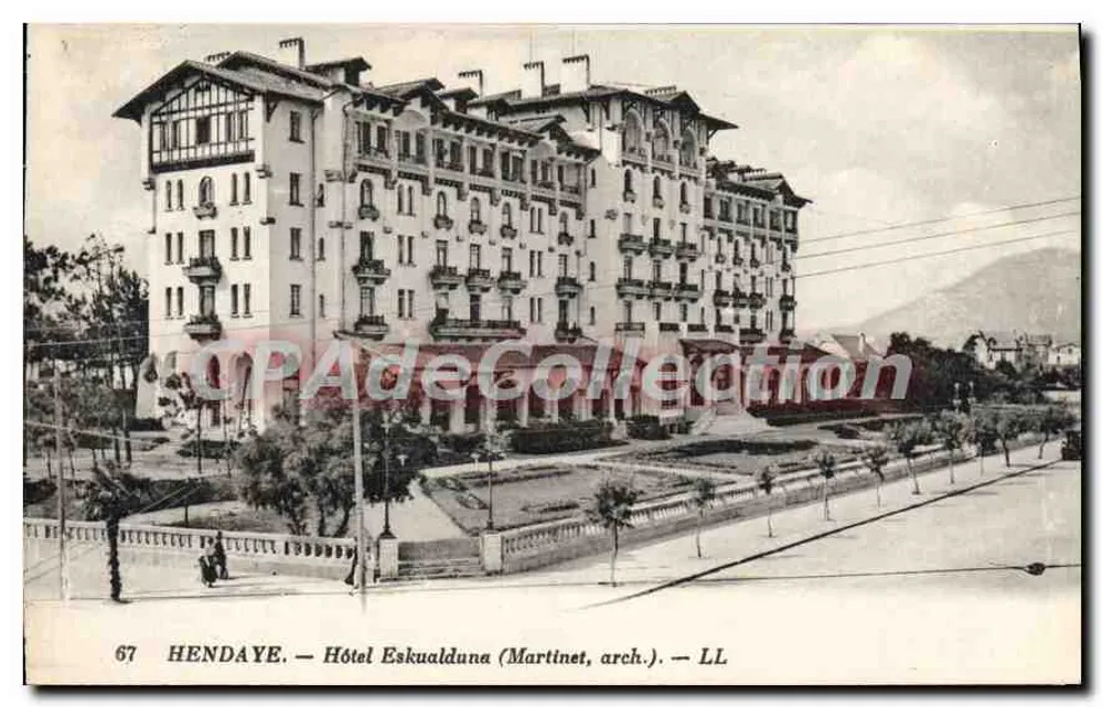 Hendaye — Hotel Eskualduna (Martinet, arq.) — LL - Frente