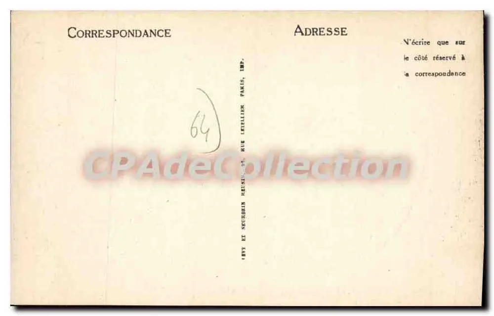 Hendaye — Hotel Eskualduna (Martinet, arq.) — LL - Verso