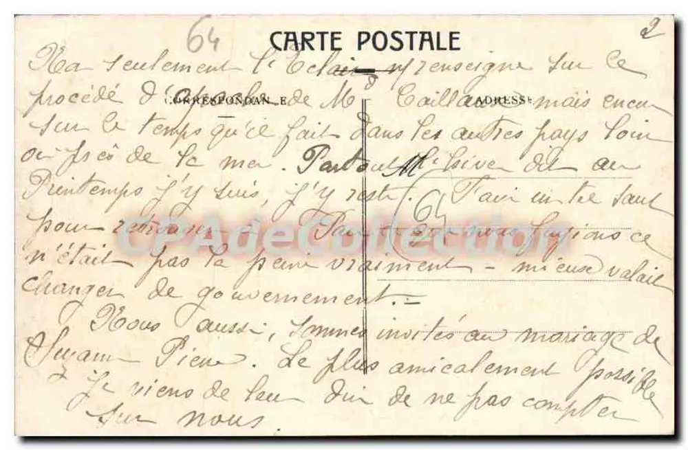Pau — Cours Bosquet — CC. III. PAU — Cours Bosquet. - Verso