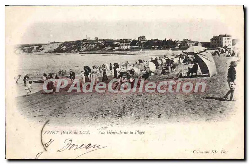Saint-Jean-de-Luz — Allgemeine Ansicht der Strand — Sammlung ND. Phot - Vorderseite