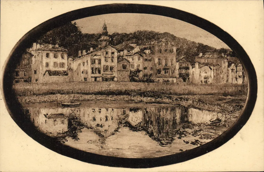 Die Quais von Ciboure — Baskenland — Phototypie Marcel Delboy, 39, rue de Roussette, Bordeaux - Vorderseite