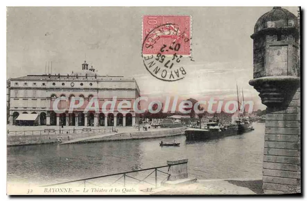 Bayonne — Das Theater und die Kais — A.L. - Vorderseite