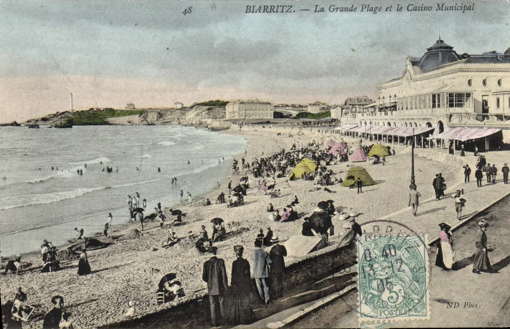 Biarritz — La Grande Plage und das Municipale Casino — ND Phet, n°48 - Vorderseite