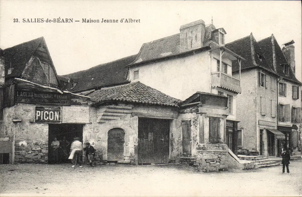 Salies-de-Béarn — Casa di Jeanne d'Albret — editore M.T. imp. Limoges, n°23 - Recto