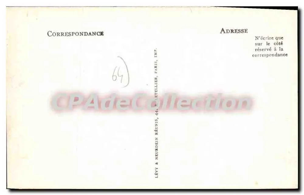 Bayonne — A Praça Saint-Esprit — Editor Lévy & Neurdein, n° 30 - Verso