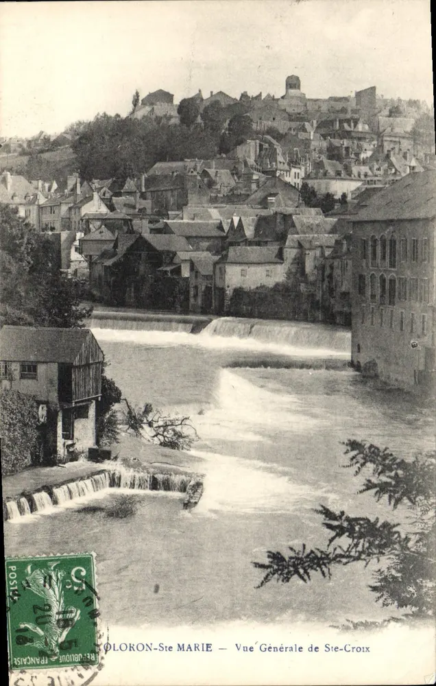 Oloron-Sainte-Marie — Vista general de Ste-Croix — Editor Bérounou - Anverso