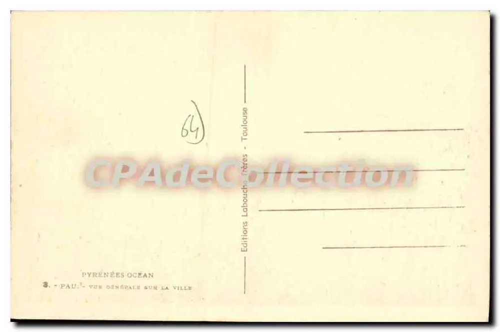 Igreja de São José — Pau — Edições Labouche Frères - Verso