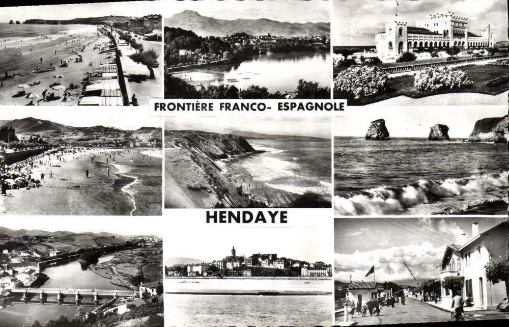 Franse-Spaanse grens — Hendaye — Algemene uitzicht — Réal-Photo - Voorkant