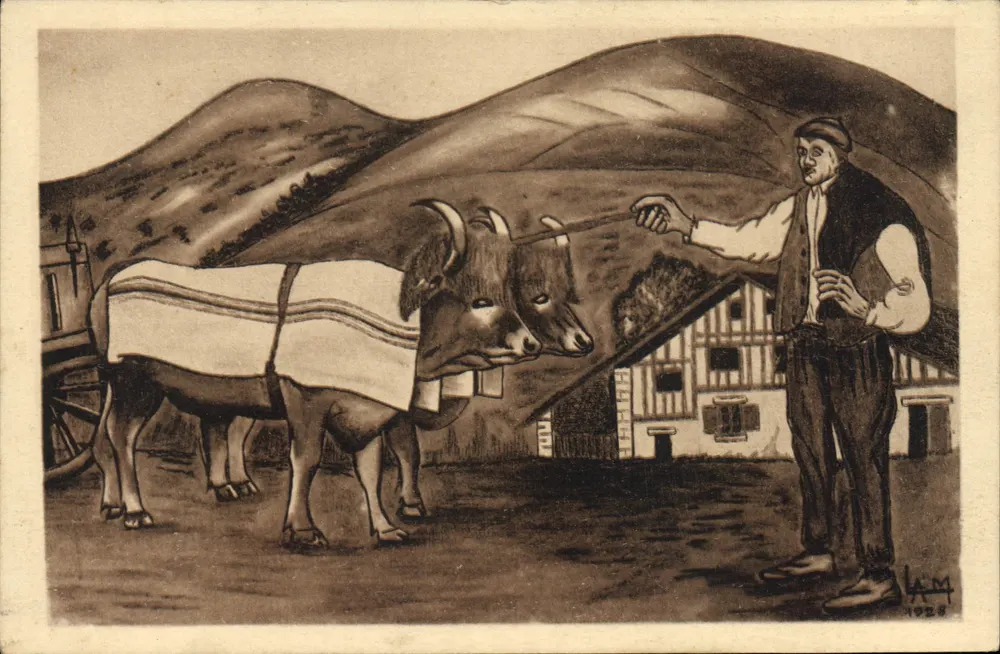 बूवियर और उसके जोड़े — कृषि के दृश्य — एल.ए.एम. 1928 - आगे