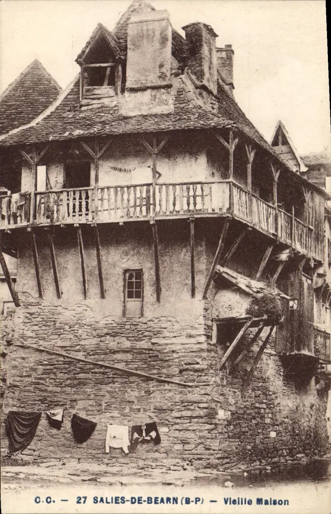 Salies-de-Béarn — Altes Haus — Carrache, Verleger Pau - Vorderseite