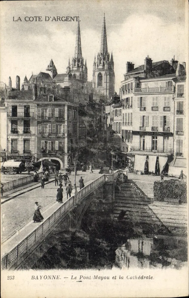 Bayonne — Der Mayou-Brücke und die Kathedrale — Verlag: Phot. Néerlandais, Paris, Nr. 253 - Vorderseite