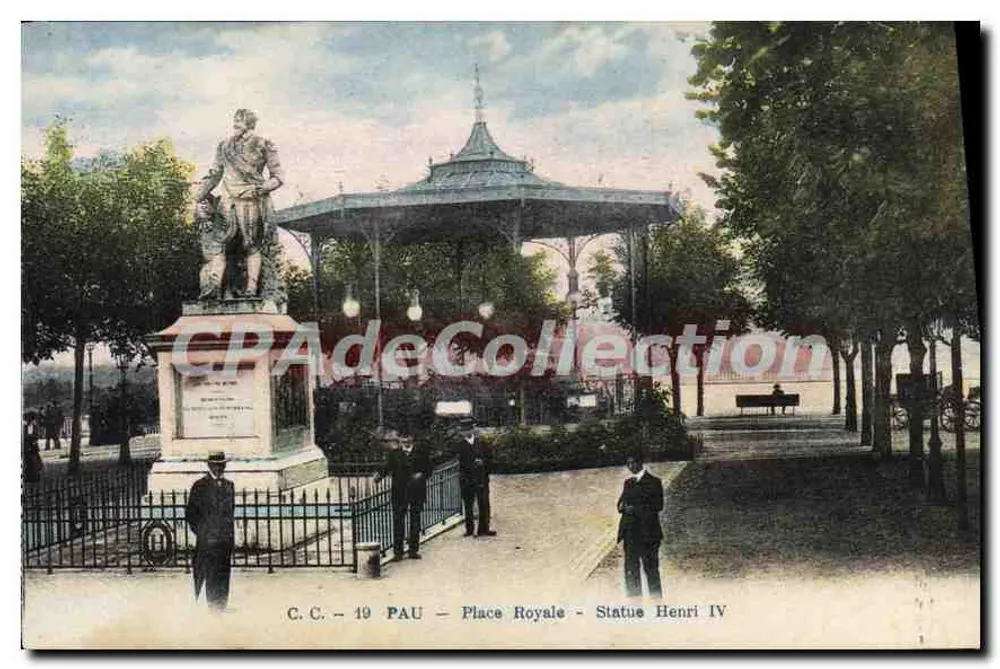 पौ - रॉयल प्लेस - हेन्री IV की प्रतिमा — C.C. 19 - आगे