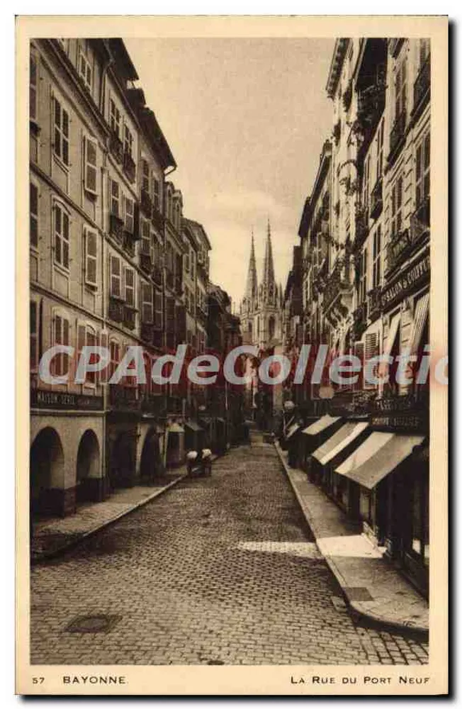 Bayonne — La Rue du Port Neuf — unbekannter Verlag, n° 57 - Vorderseite