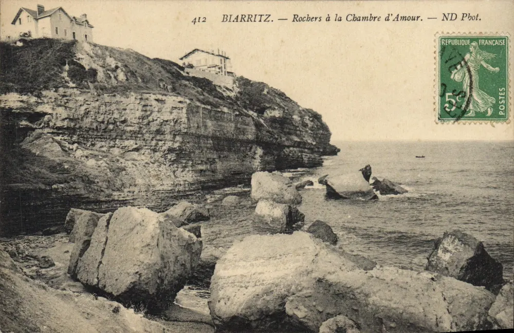 Biarritz — Felsen bei der Chambre d'Amour — ND Pbot. - Vorderseite