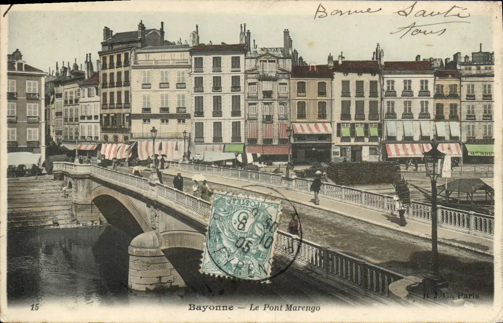 Bayonne — O Ponte Marengo — B.J.C., Paris, n°15 - Frente