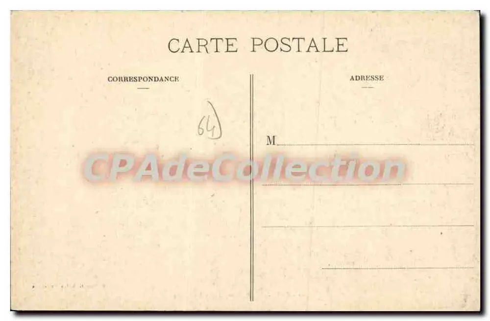 PAU - O Boulevard dos Pirineus — Edição Galeries Modernes, n°17 - Verso