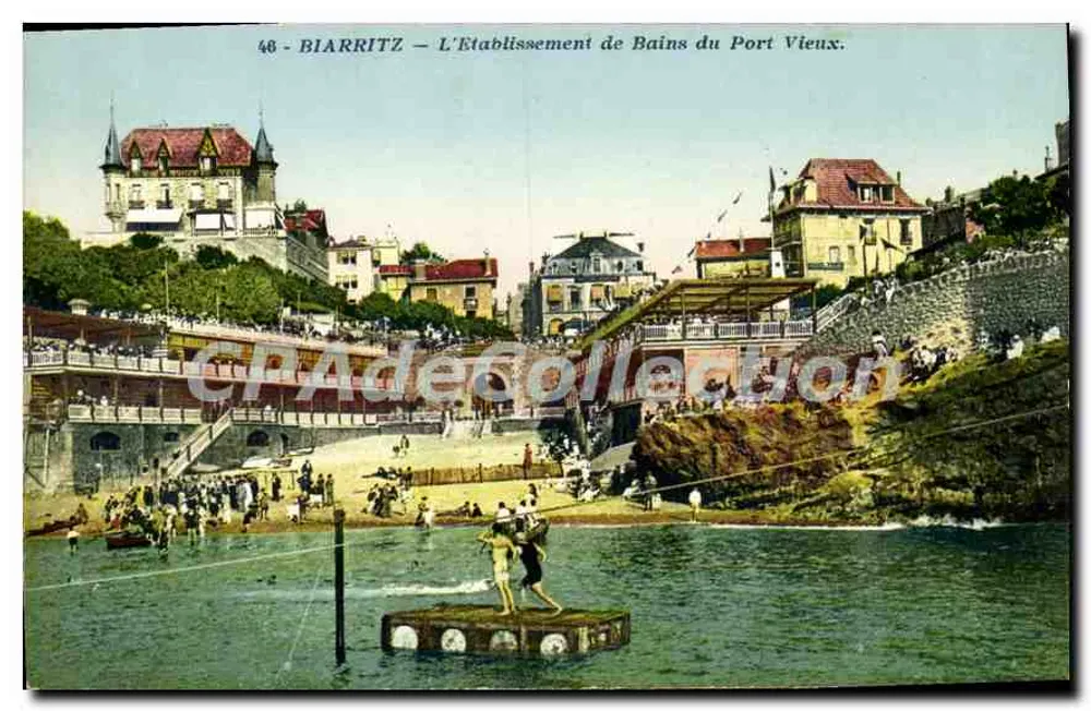 Biarritz — L'Établissement de Bains du Port Vieux — G. Lemaitre & Cie, Nice, n° 64 - Vorderseite