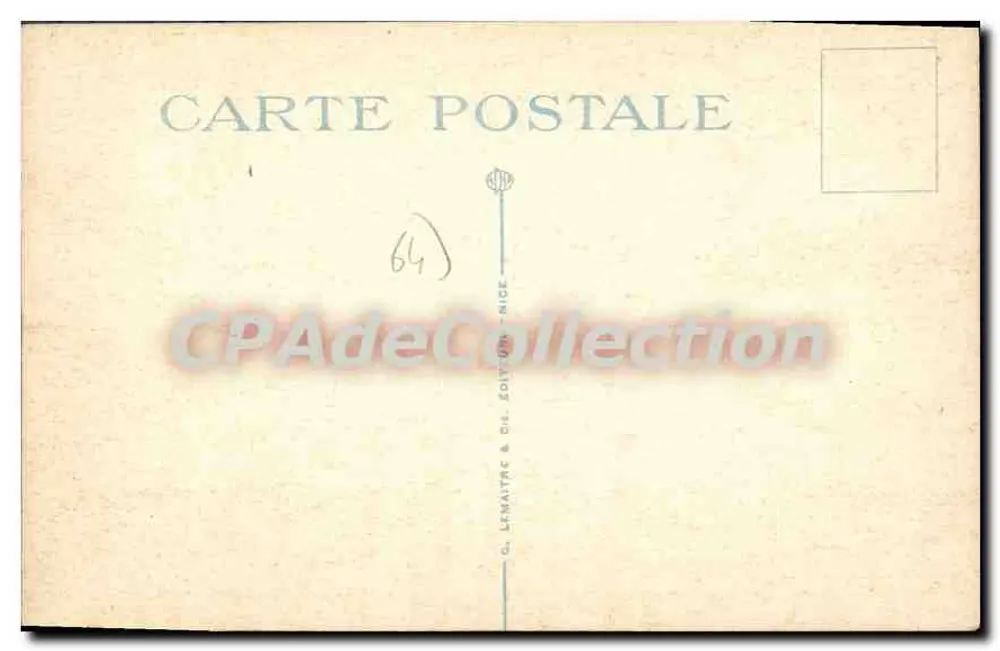Biarritz — L'Établissement de Bains du Port Vieux — G. Lemaitre & Cie, Nice, n° 64 - Rückseite
