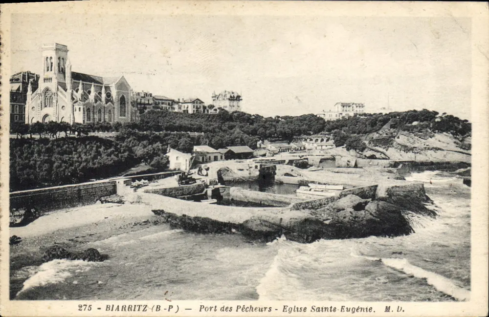 Biarritz (B-P) — Fischereihafen - Kirche Saint-Eugénie — M.V. - Vorderseite