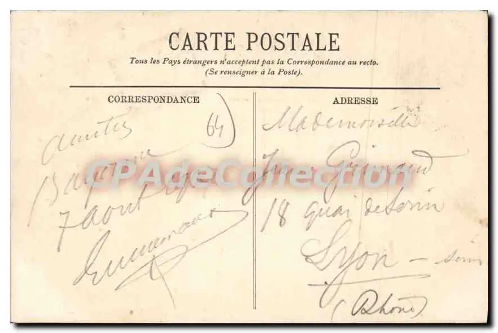 Bayonne — O Castelo Velho — LL. - Verso