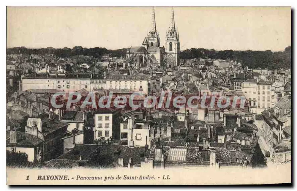 Bayonne - Panorama tirado de Saint-André - LL - Frente