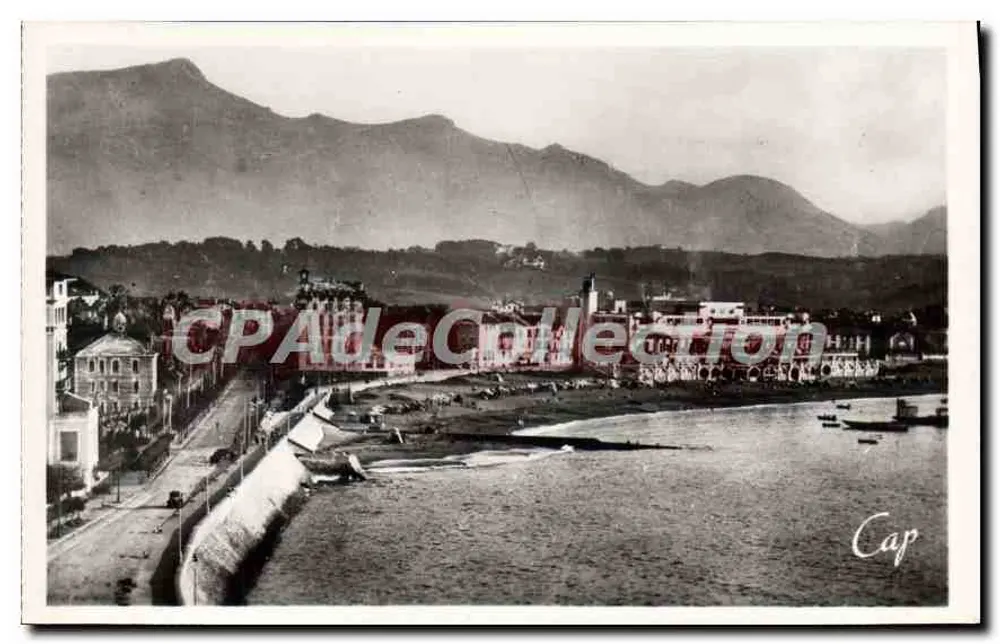 St-Jean-de-Luz — Panoramablick auf den Strand und die Rhune — REAL-PHOTO PARIS - Vorderseite