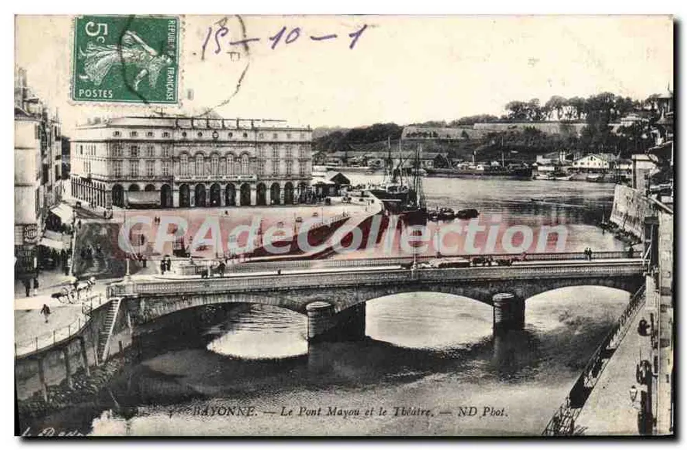Bayonne — Die Mayou-Brücke und das Theater — ND Fotografie - Vorderseite