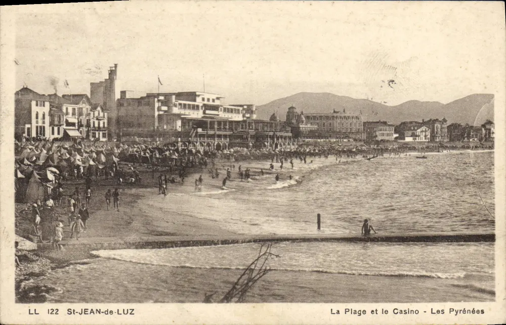 St-Jean-de-Luz — Die Strand und das Casino — Die Pyrenäen — LL 122 - Vorderseite