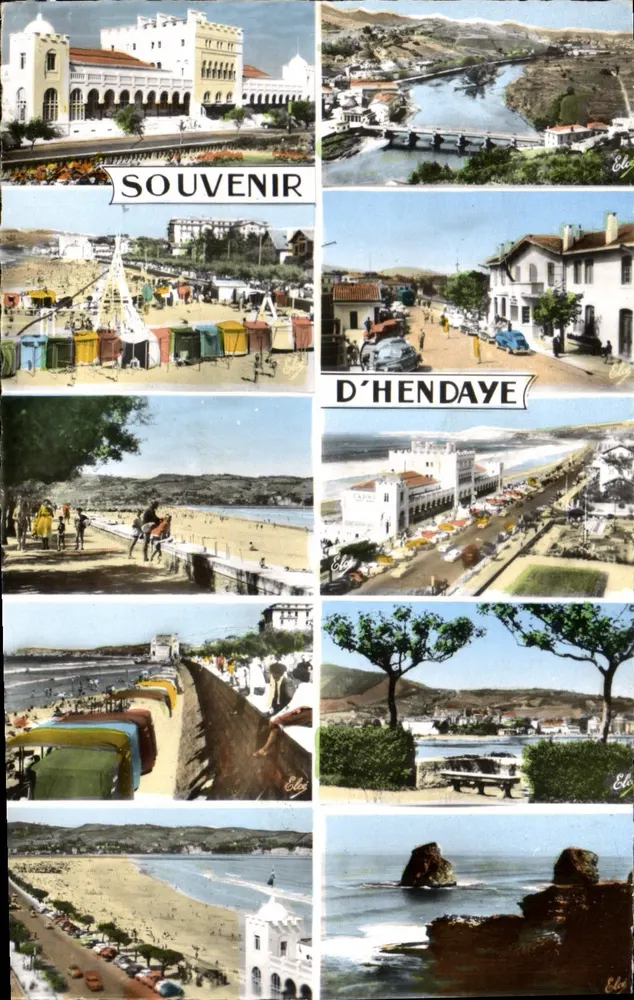 Hendaye — Pamiątka z Hendaye — L. Charagneau, 92, Cour Viar-Huso - Bordeaux - Awers