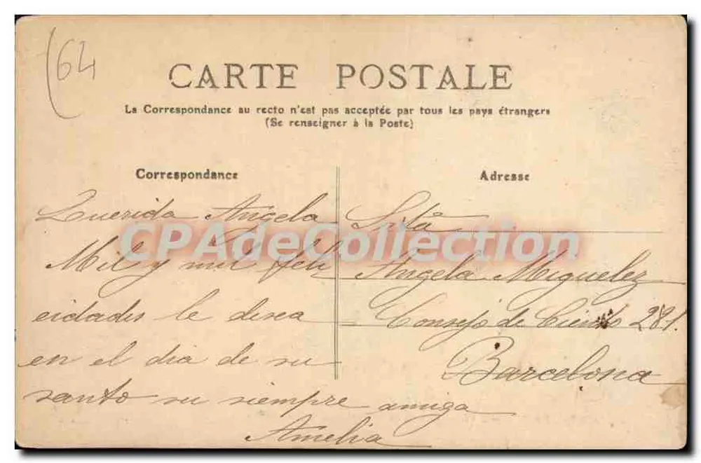 Bayonne - Rue Thiers e o Comptoir d'Escompte — editor 'CARTES POSTALES' n°57 - Verso