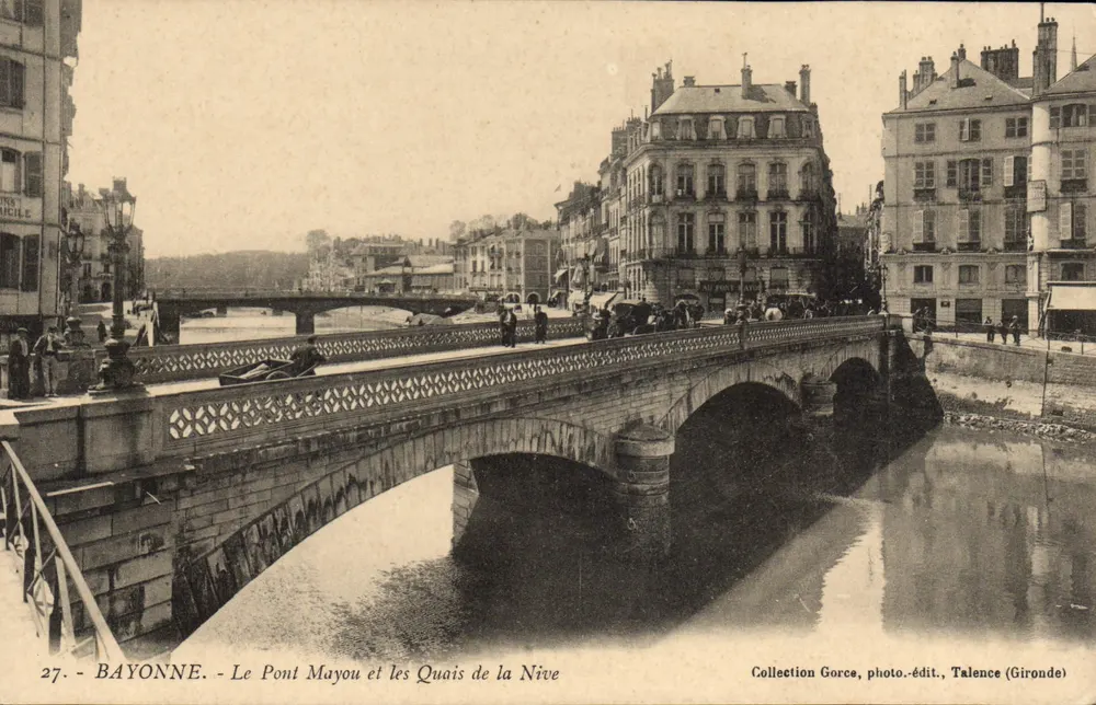 Bayonne - Der Pont Mayou und die Quais de la Nive — Collection Gorce, photo-édit., Talence (Gironde) - Vorderseite